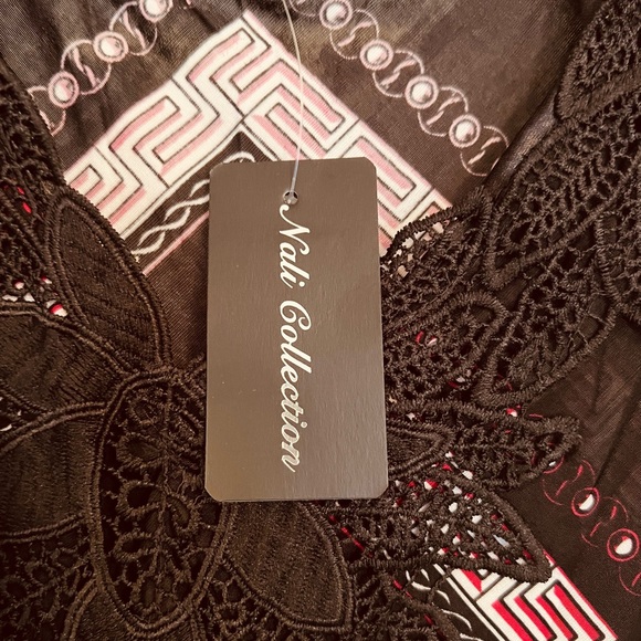 Nali Collection Sundress floral shift hi low OS Fits like Medium from top NWT - Picture 7 of 10